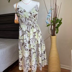 Tommy Bahama Brown Coconut girl sun midi dress